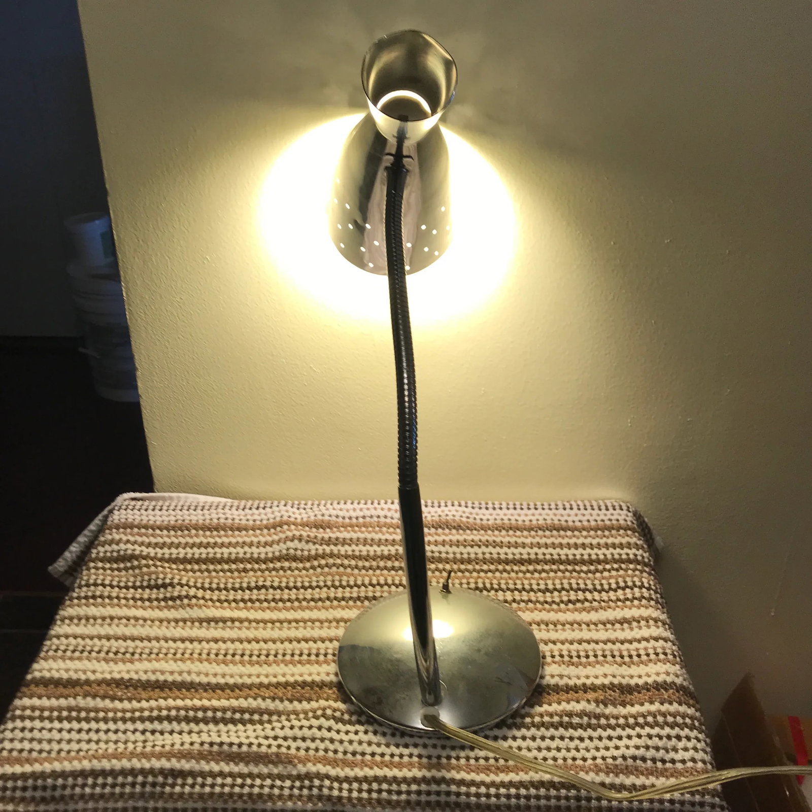 1960s Mid Century Chrome Desk Lamp Articulating Gooseneck - 4