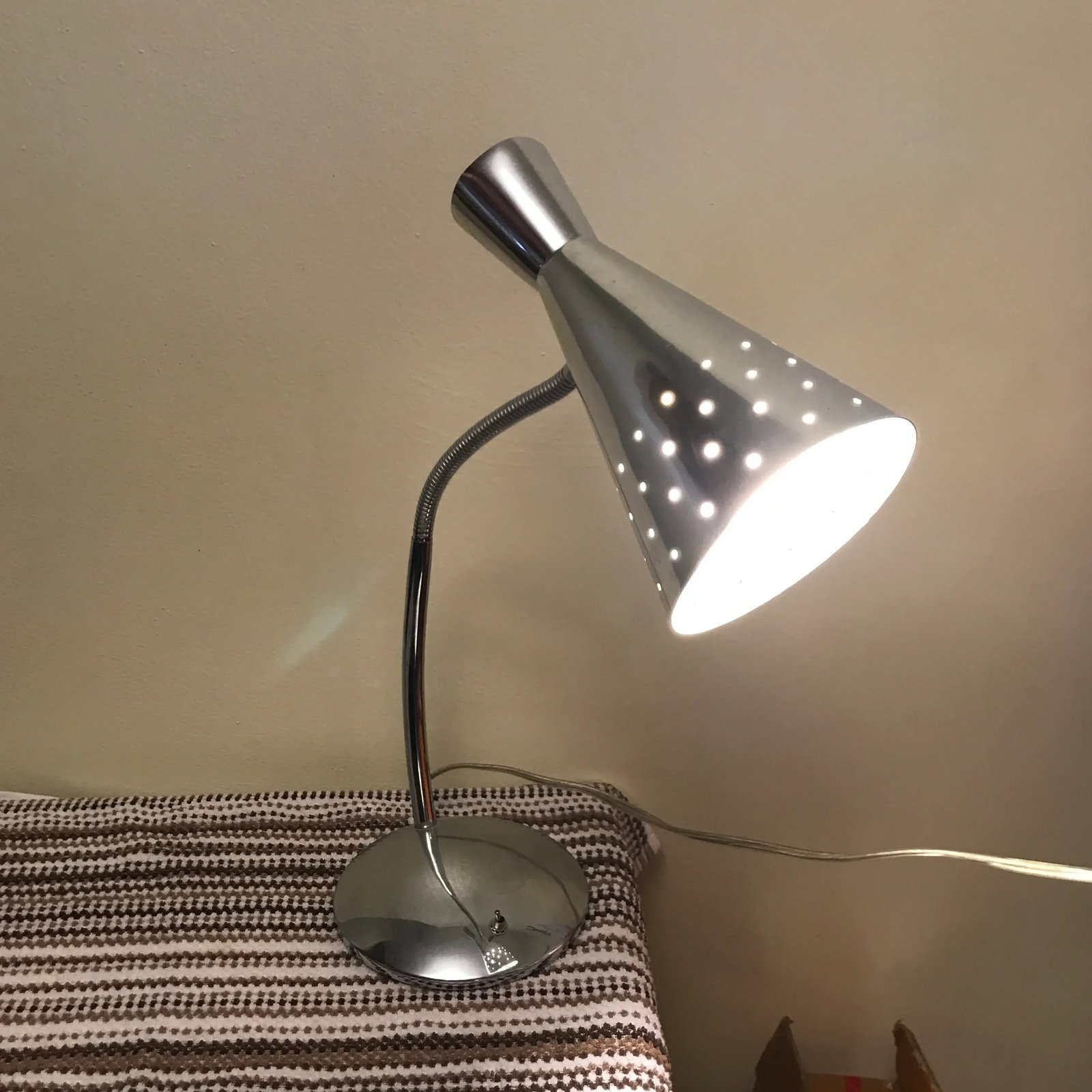 1960s Mid Century Chrome Desk Lamp Articulating Gooseneck - 7