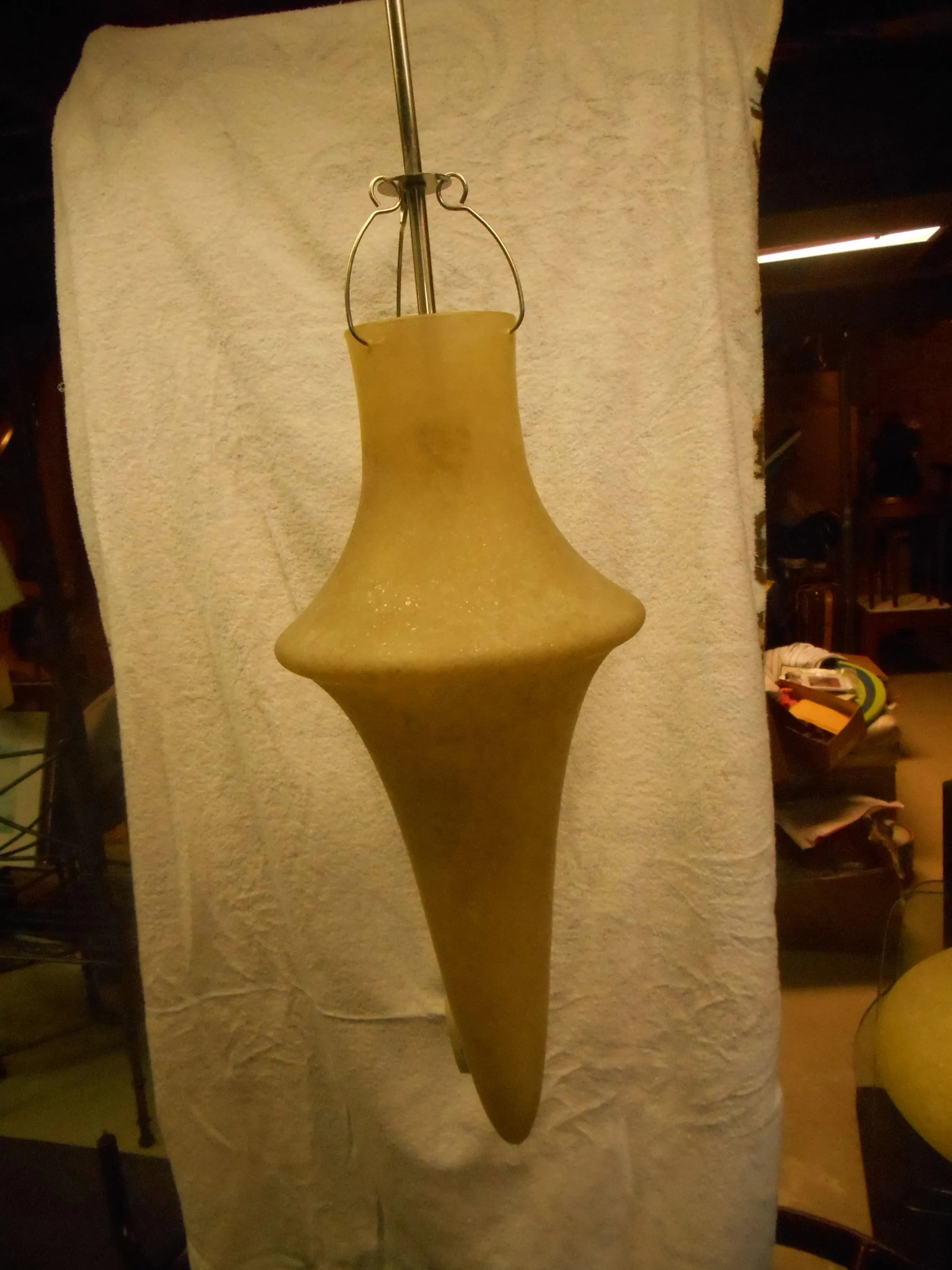 Mid-Century Modern Handblown Glass Chandelier - 2