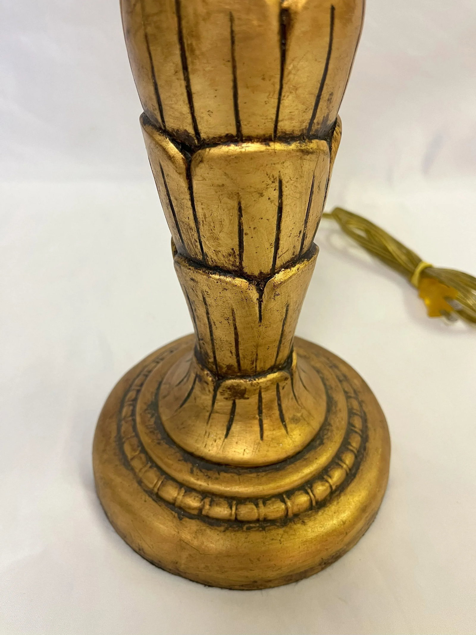 Vintage Maison Jansen Hollywood Regency Style Golden Palm Tree Lamp - 5