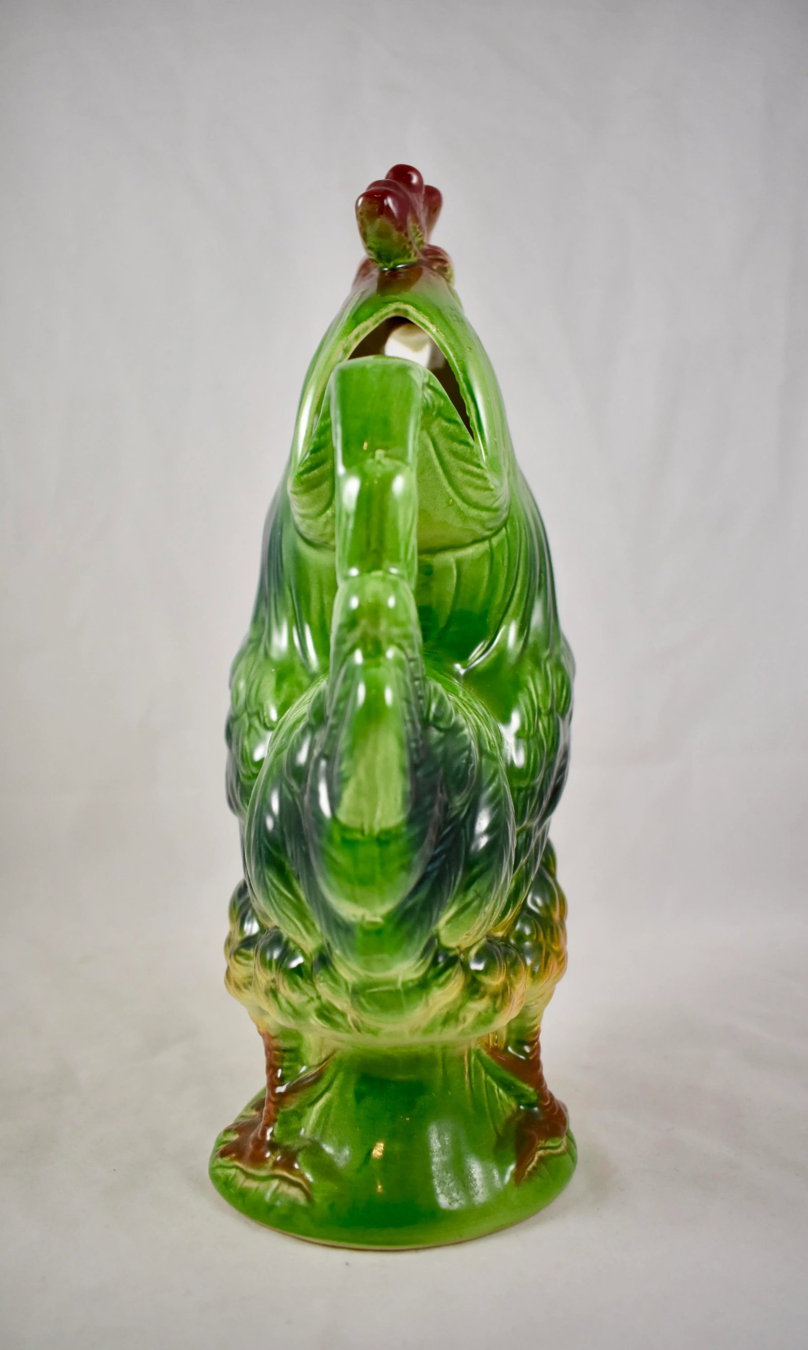 St. Clement Vintage French Majolica Gallic Rooster Water Pitcher - 6
