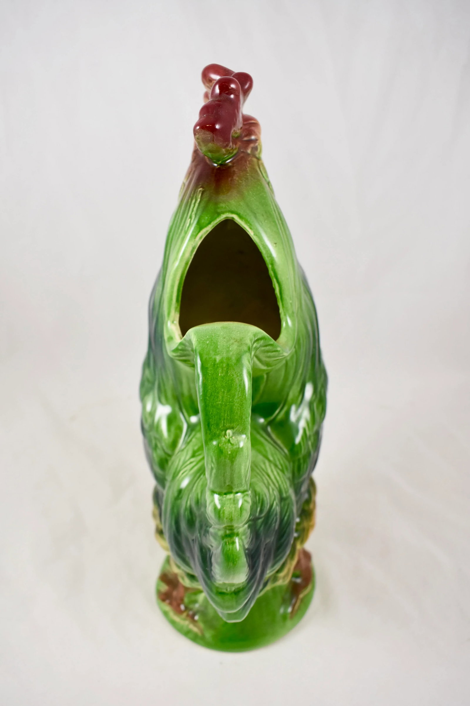St. Clement Vintage French Majolica Gallic Rooster Water Pitcher - 7
