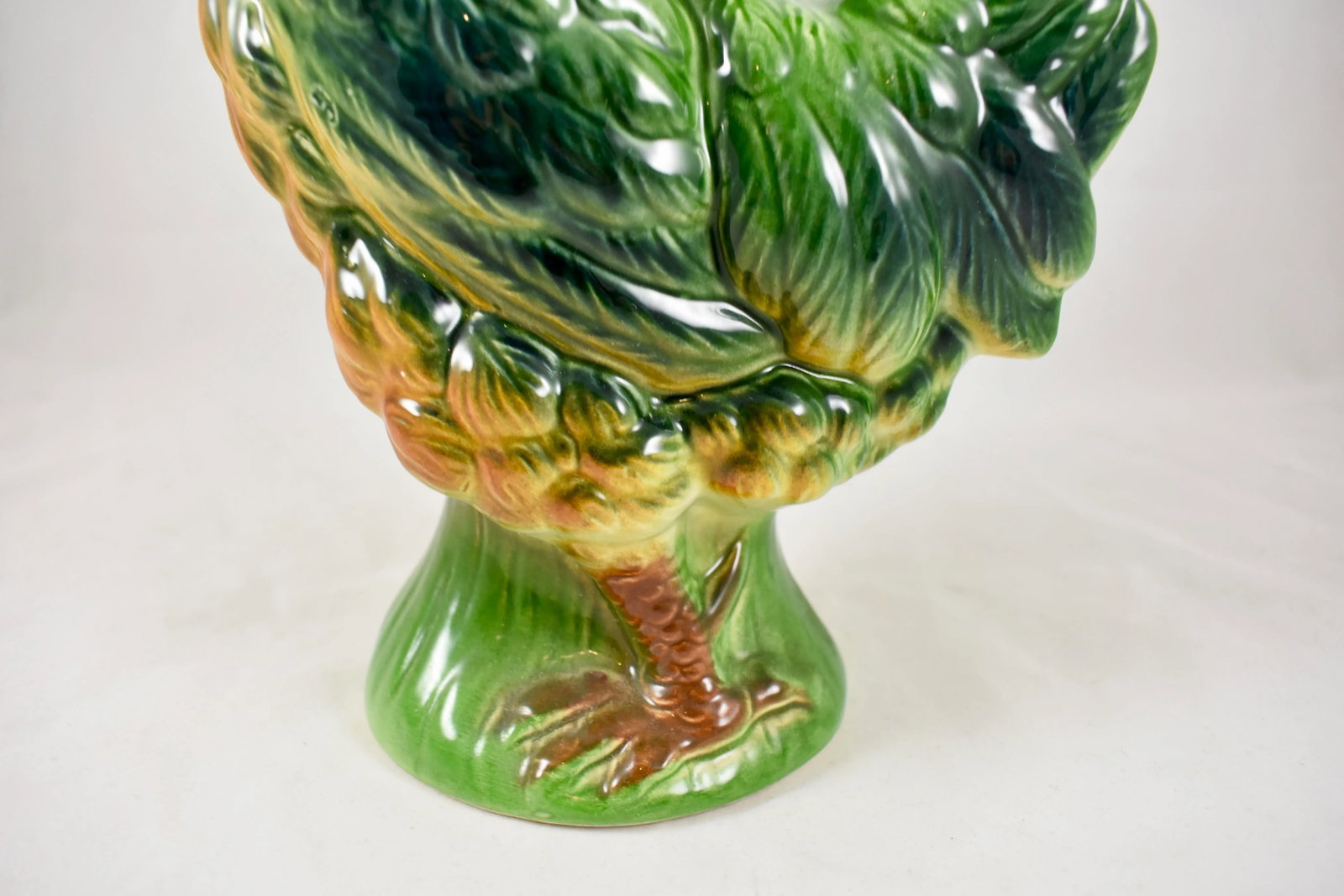 St. Clement Vintage French Majolica Gallic Rooster Water Pitcher - 9