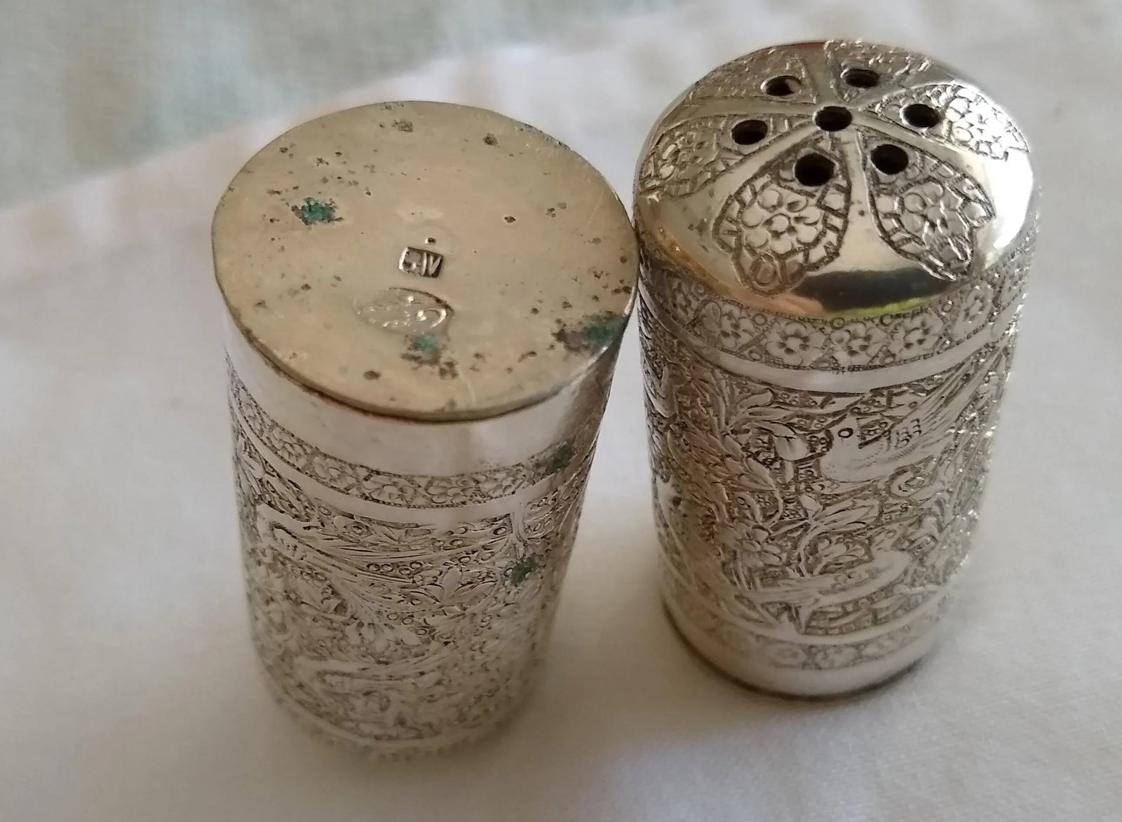 Vintage Silver Salt and Pepper Shakers - a Pair - 2