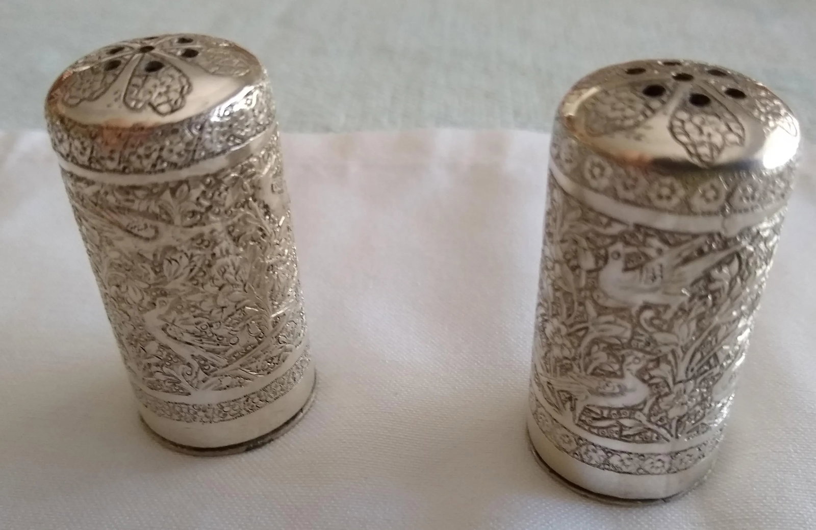 Vintage Silver Salt and Pepper Shakers - a Pair - 4
