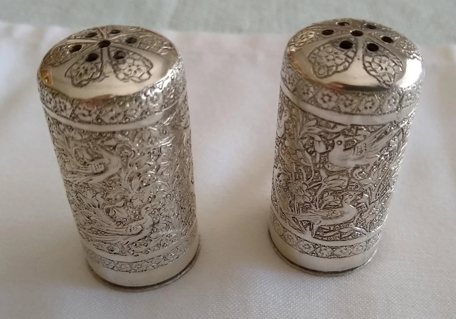 Vintage Silver Salt and Pepper Shakers - a Pair - 5
