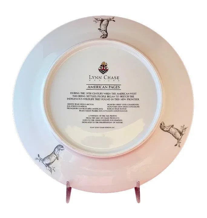 1990s Lynn Chase American Pages Porcelain Plates- Set of 5 - 9