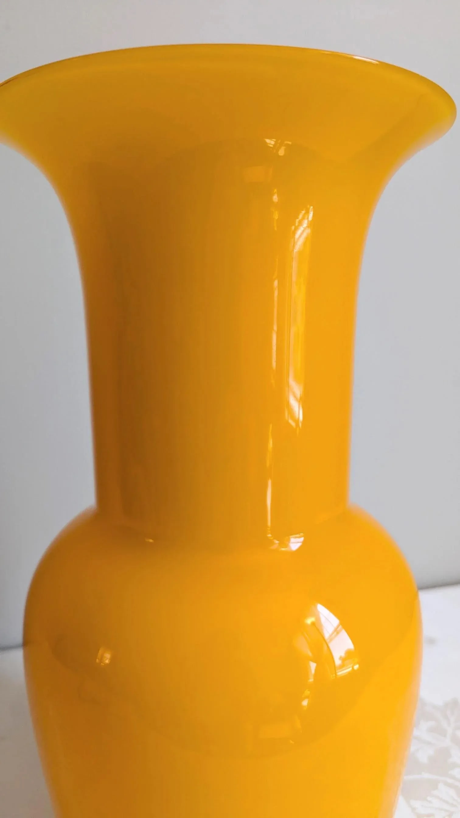 Early 21st Century De Majo Murano Yellow Glass Vase - 2