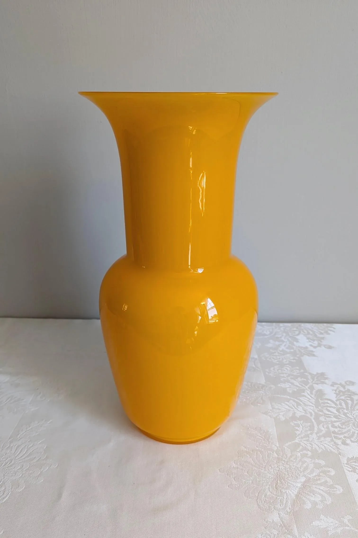 Early 21st Century De Majo Murano Yellow Glass Vase - 5