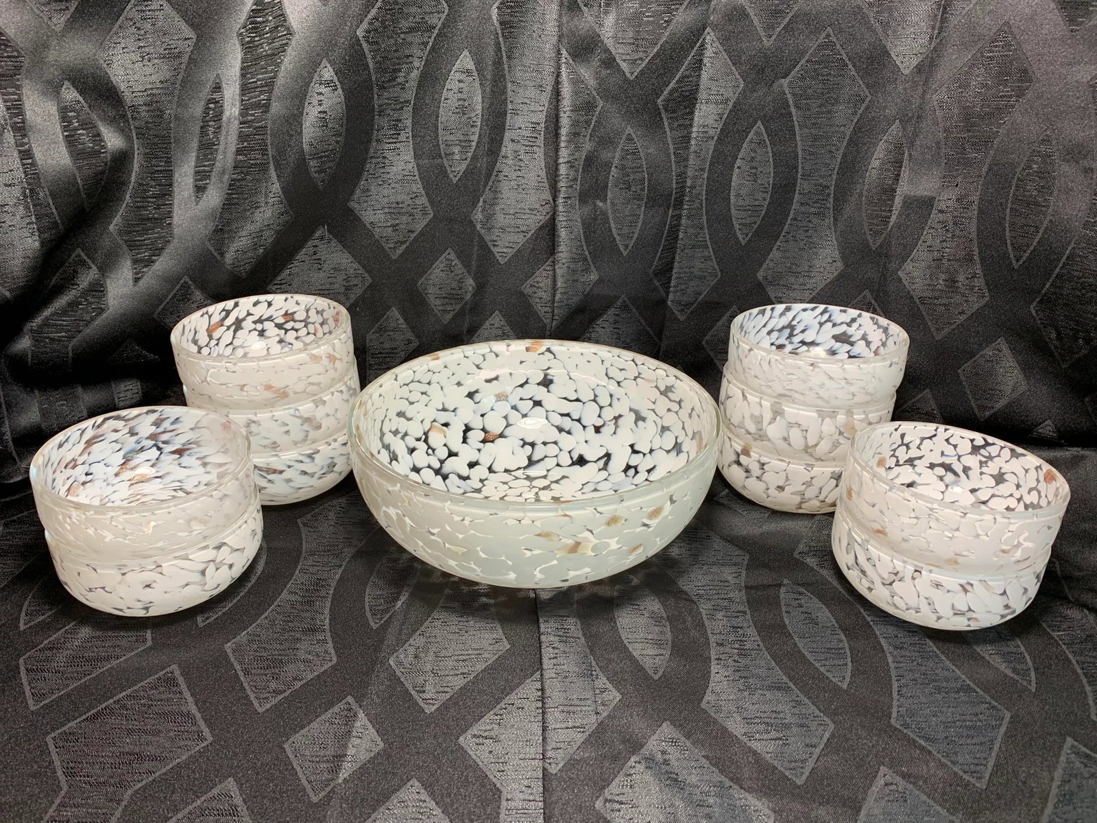 1960s Cenedese Murano Cased Glass Serving Bowl Set - 11 Pieces - 2