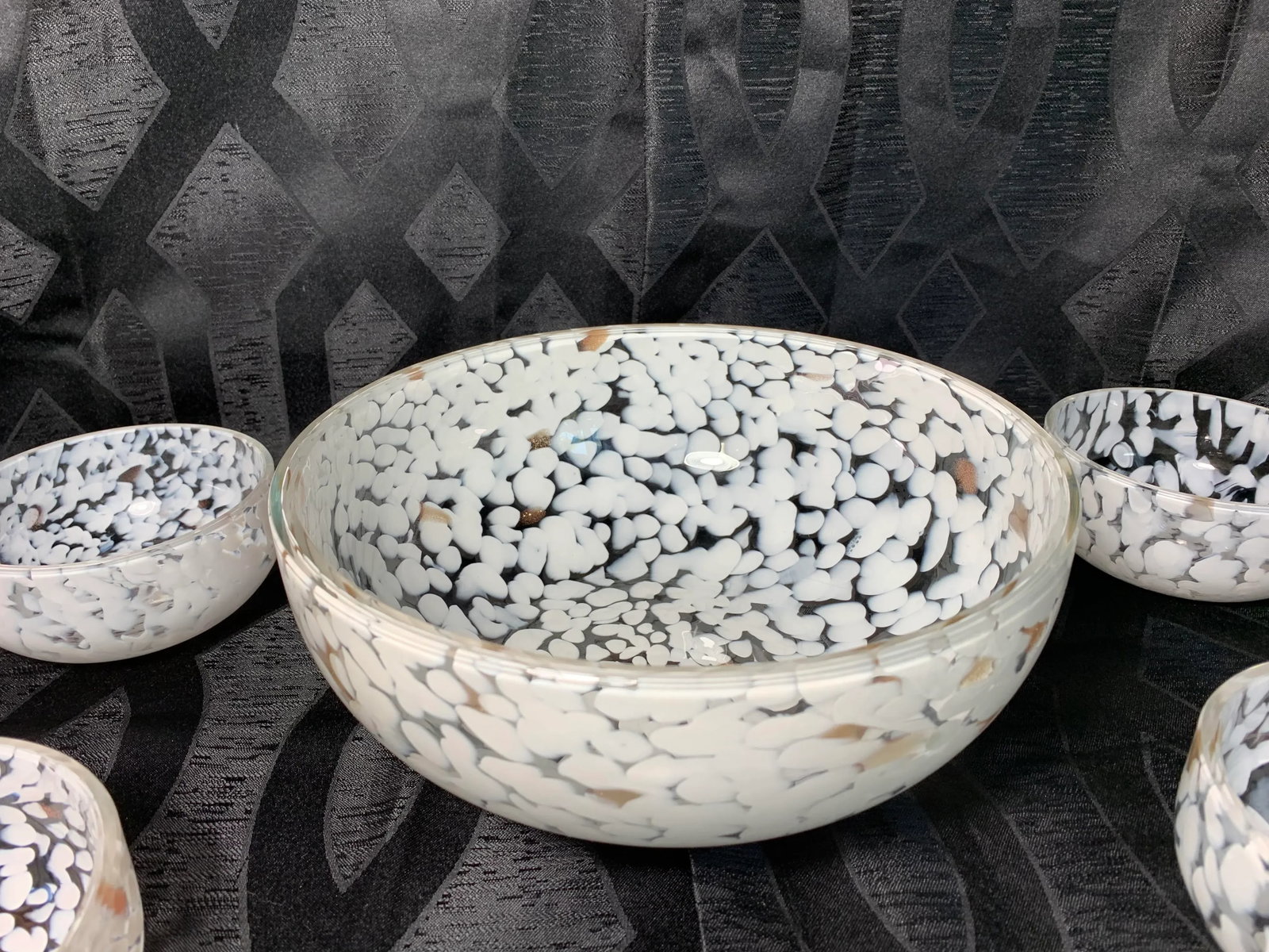 1960s Cenedese Murano Cased Glass Serving Bowl Set - 11 Pieces - 6