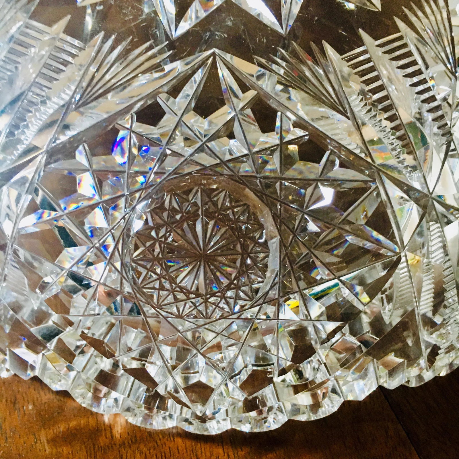 9" American Brilliant Period Cut Glass Bowl - 11