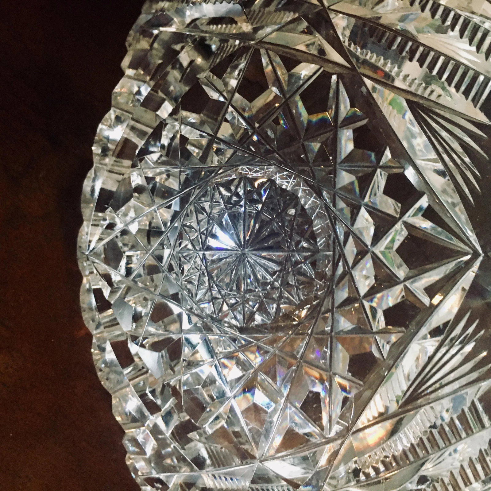 9" American Brilliant Period Cut Glass Bowl - 12