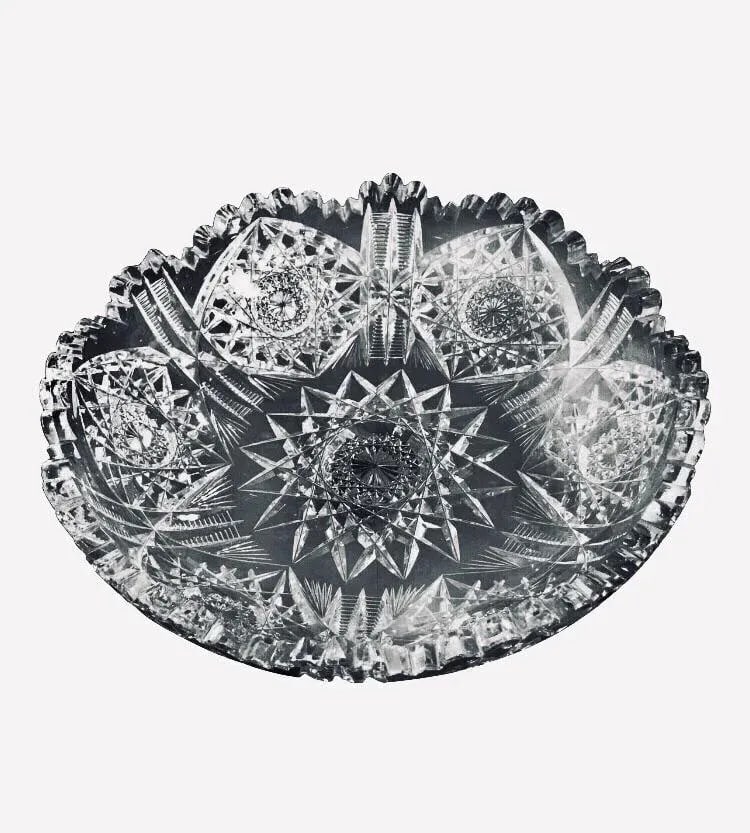 9" American Brilliant Period Cut Glass Bowl - 2
