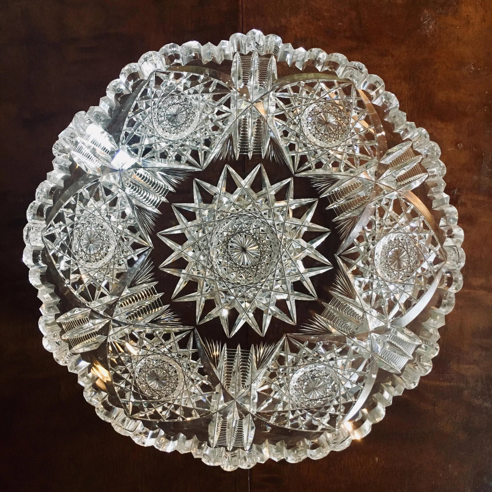 9" American Brilliant Period Cut Glass Bowl - 3