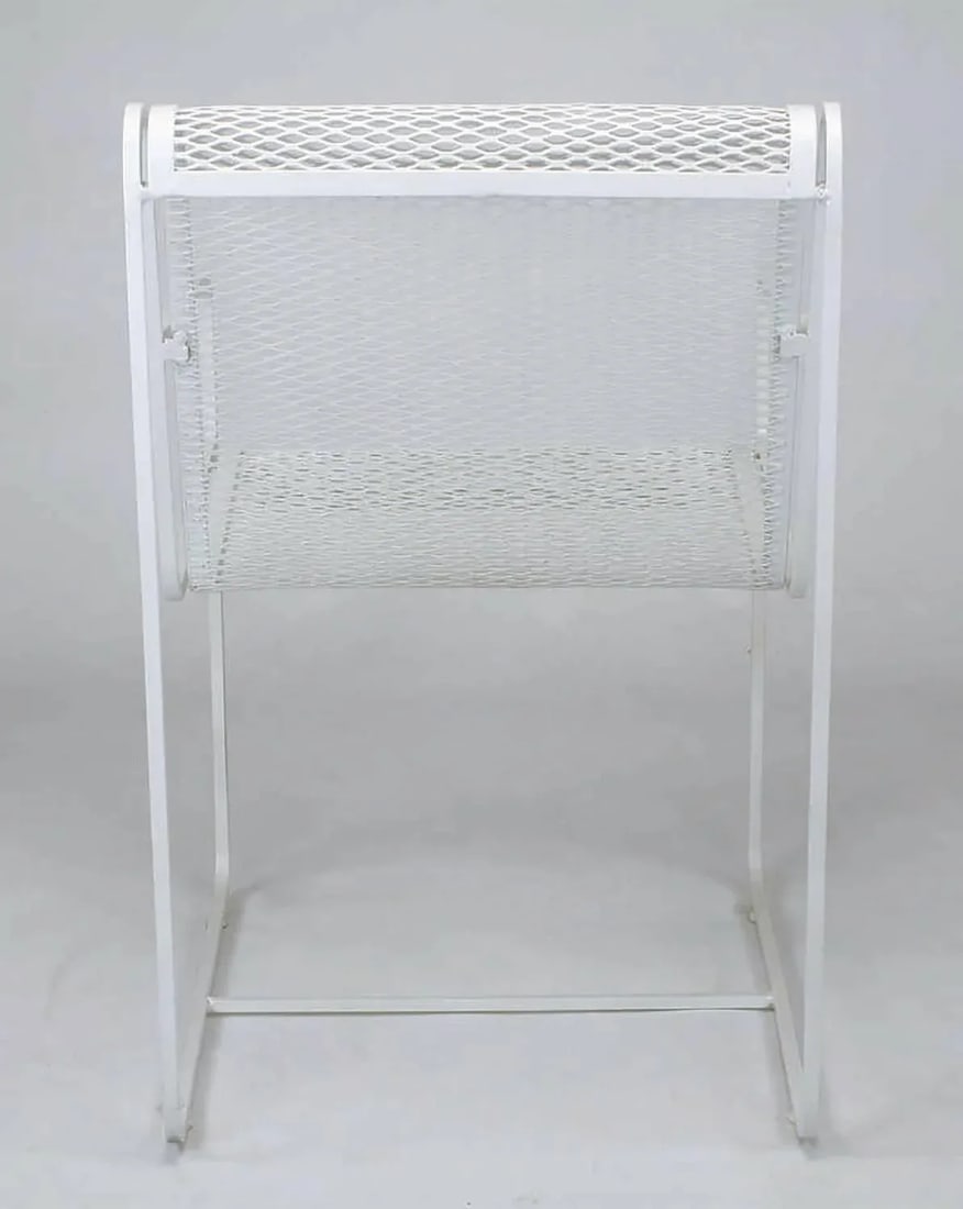 Maurizio Tempestini Style White Lacquer Iron Frame and Mesh Chairs - Set of 4 - 5