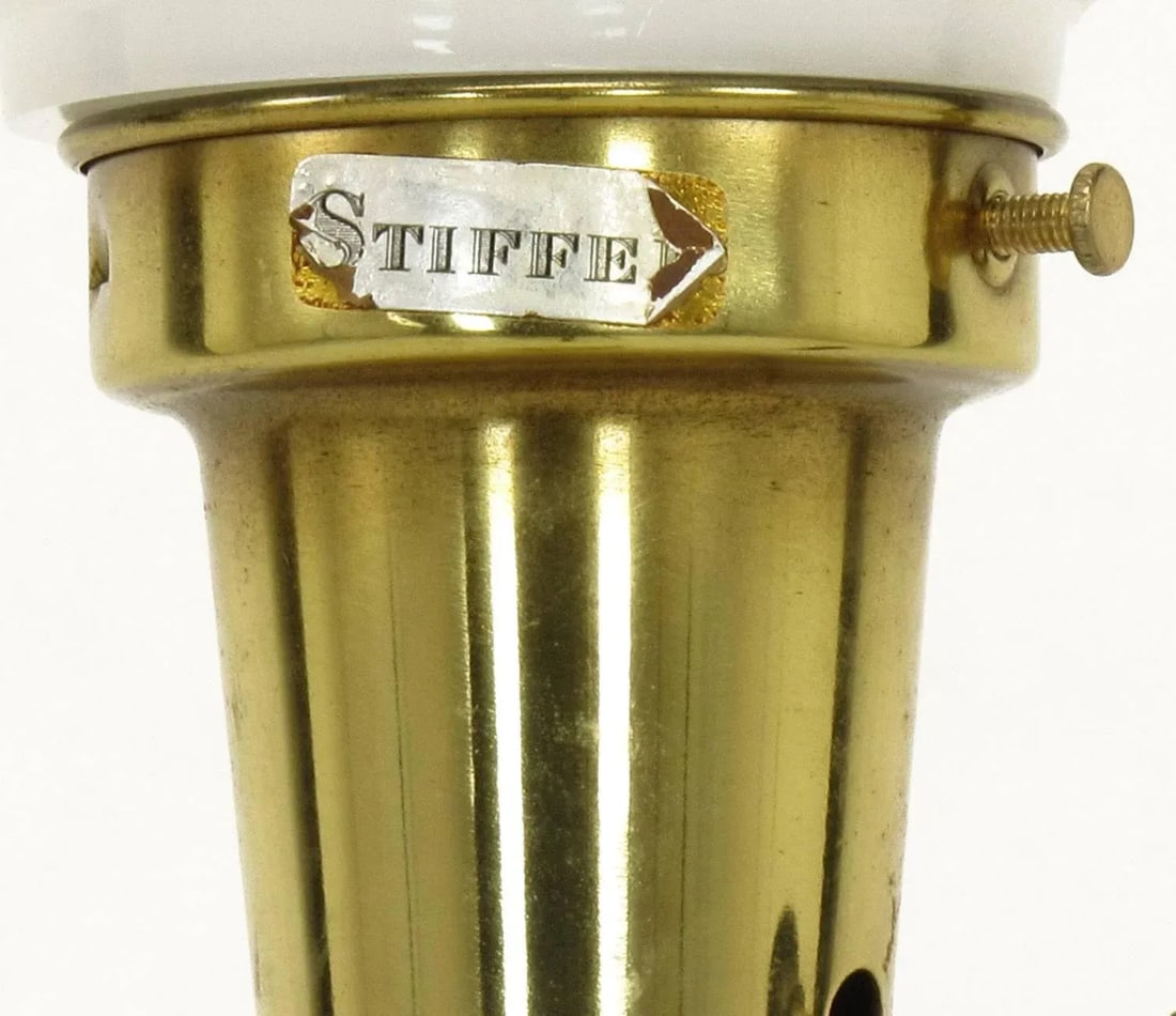 Stiffel Crackle Glaze Ceramic and Brass Moorish Style Table Lamps - a Pair - 7