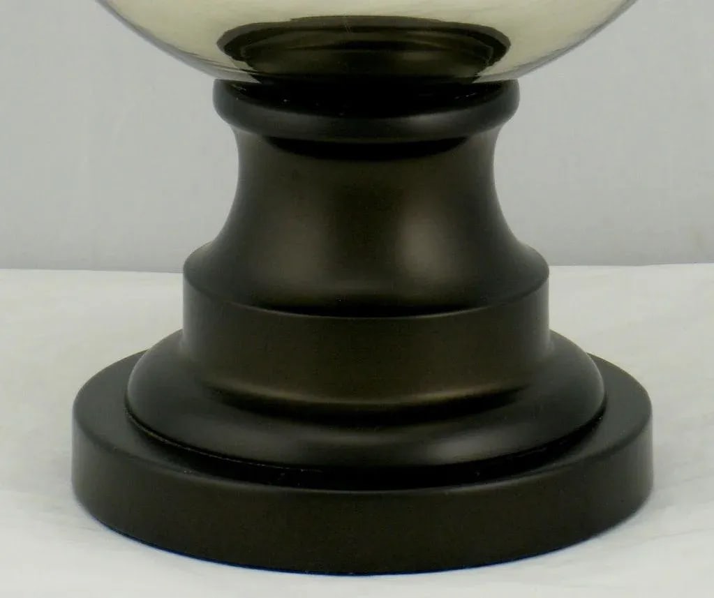 Spherical Mercury Glass Table Lamps - a Pair - 5