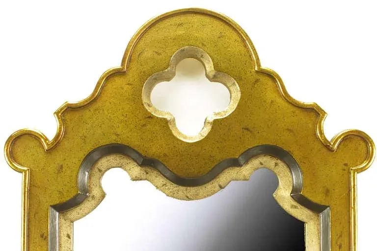 Gilt Moroccan Style Wall Mirrors - a Pair - 3