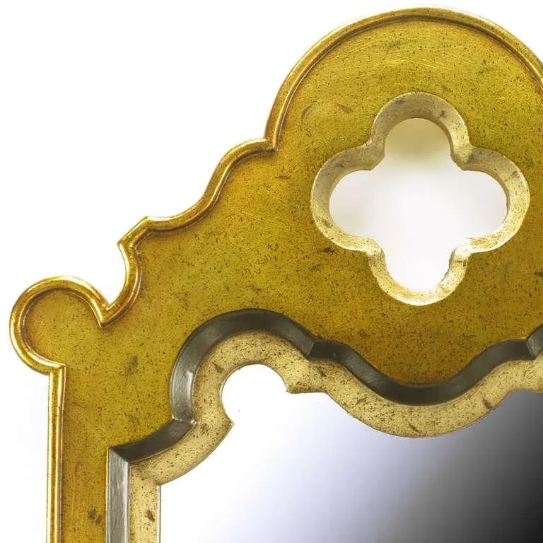 Gilt Moroccan Style Wall Mirrors - a Pair - 4