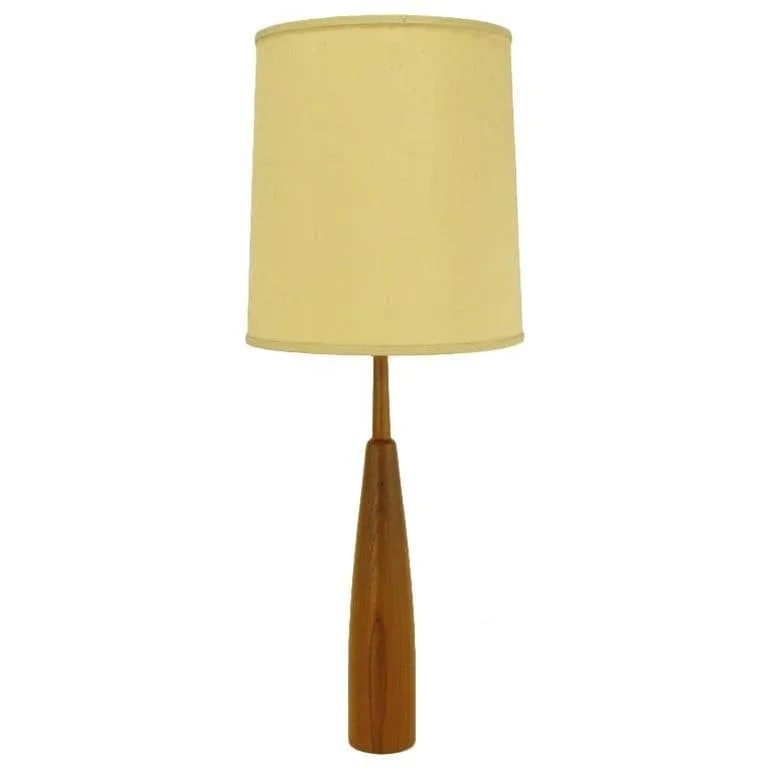 Teak Bottle Form Table Lamp - 2