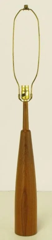 Teak Bottle Form Table Lamp - 3