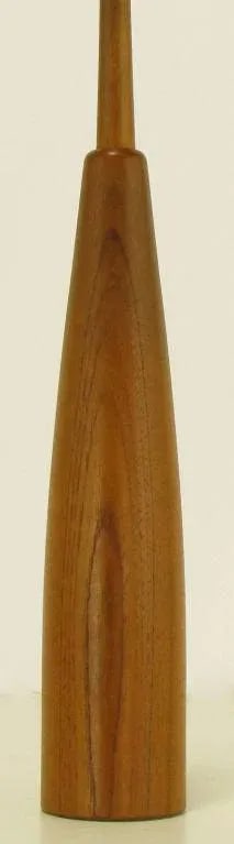 Teak Bottle Form Table Lamp - 4