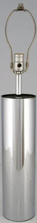 Laurel Cylindrical Chrome Table Lamp - 2