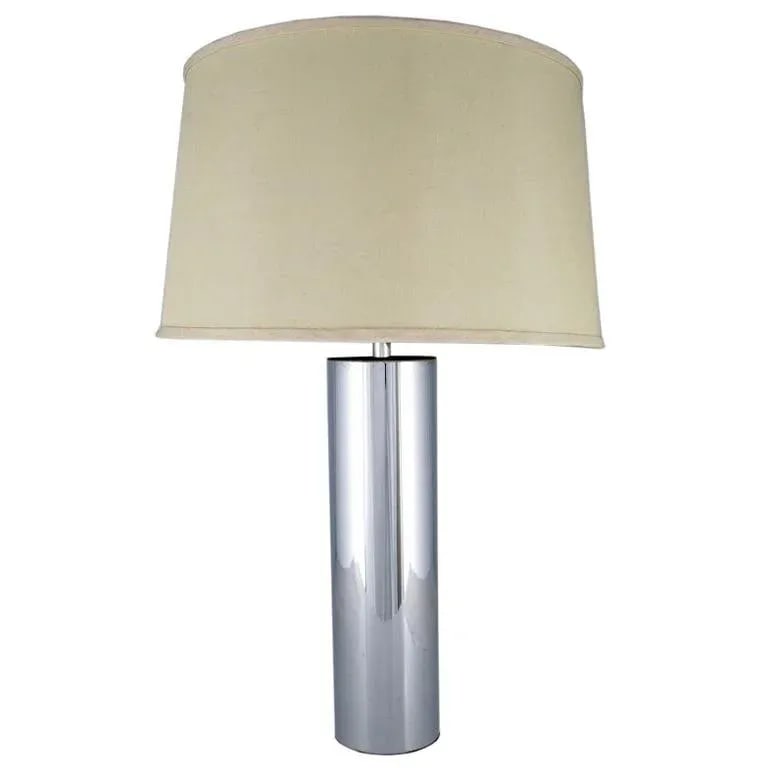 Laurel Cylindrical Chrome Table Lamp - 4