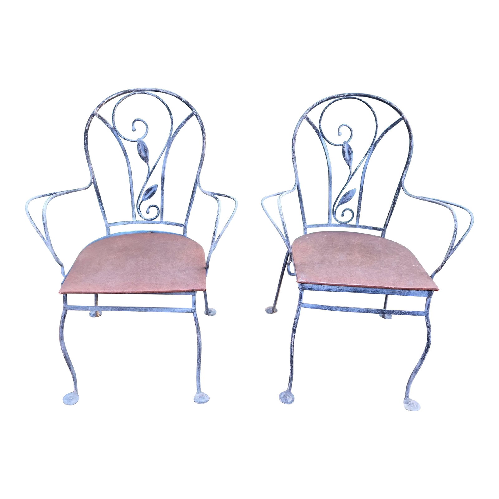 Vintage Salterini Wrought Iron Outdoor Chairs - Set of 2, Attributed (1 of 8)