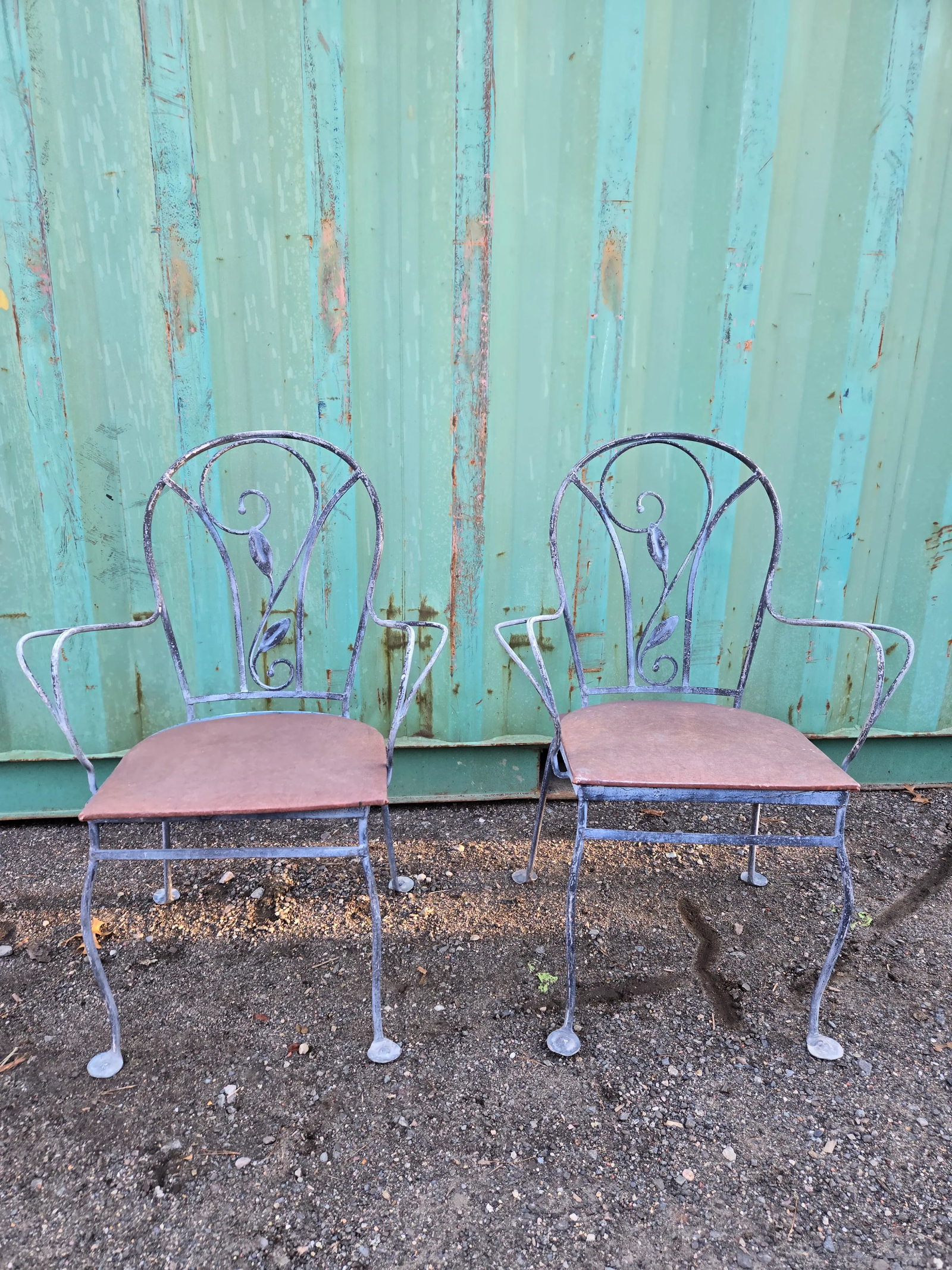 Vintage Salterini Wrought Iron Outdoor Chairs - Set of 2, Attributed - 3