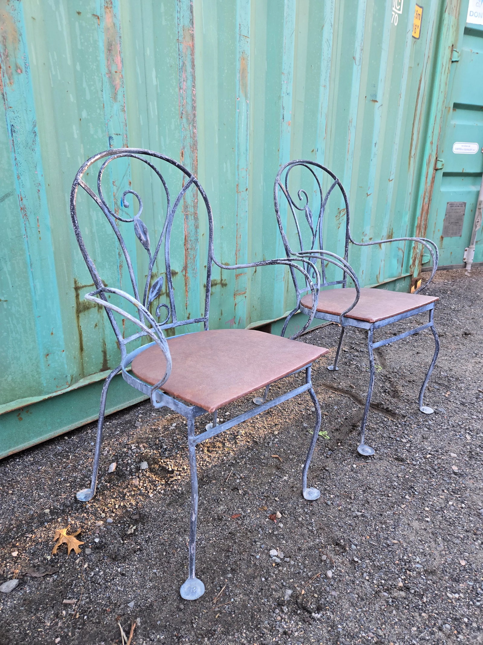 Vintage Salterini Wrought Iron Outdoor Chairs - Set of 2, Attributed - 6