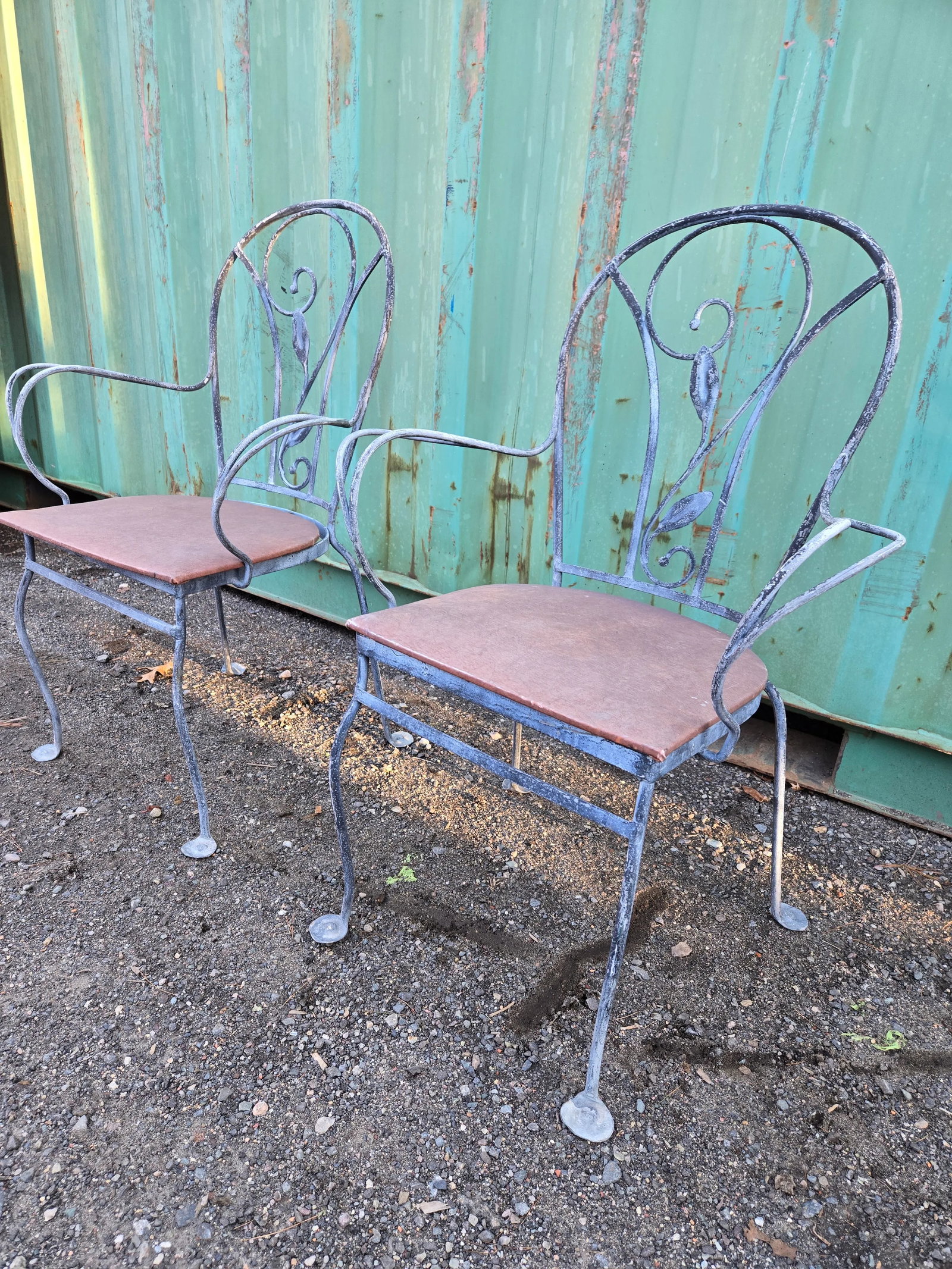 Vintage Salterini Wrought Iron Outdoor Chairs - Set of 2, Attributed - 8