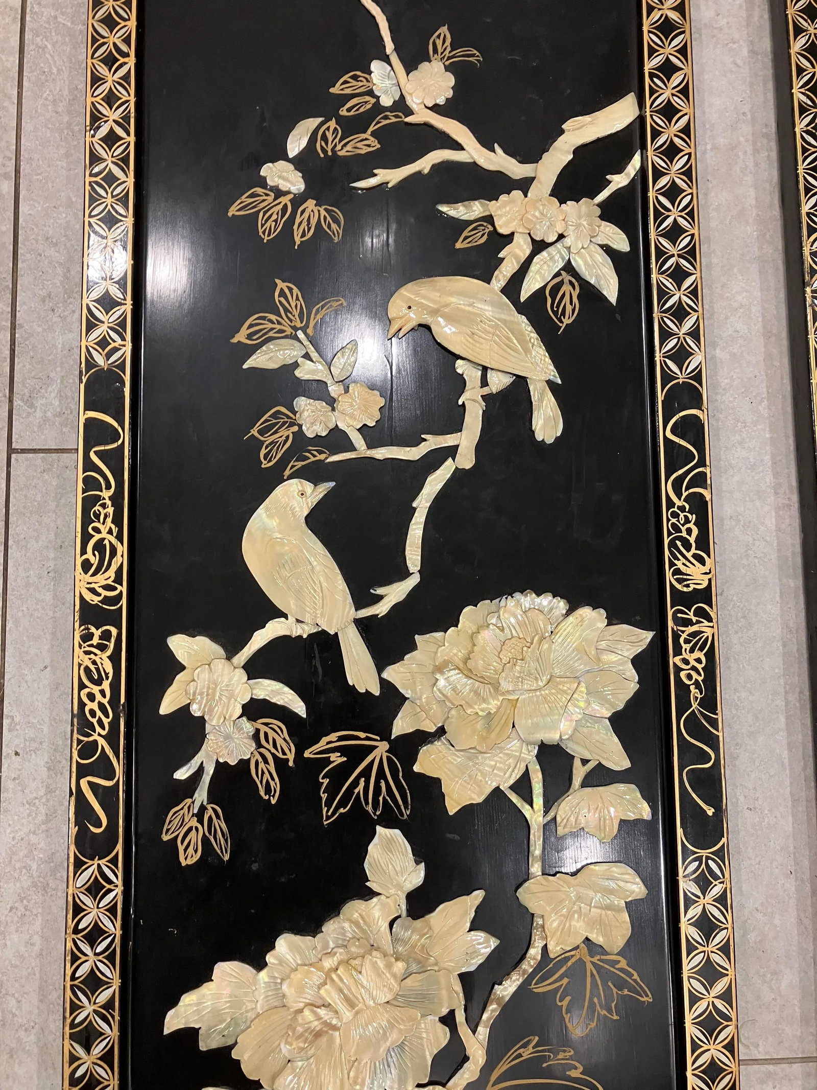 Pair of 1970s Chinese Mother of Pearl Inlay Panels - 4