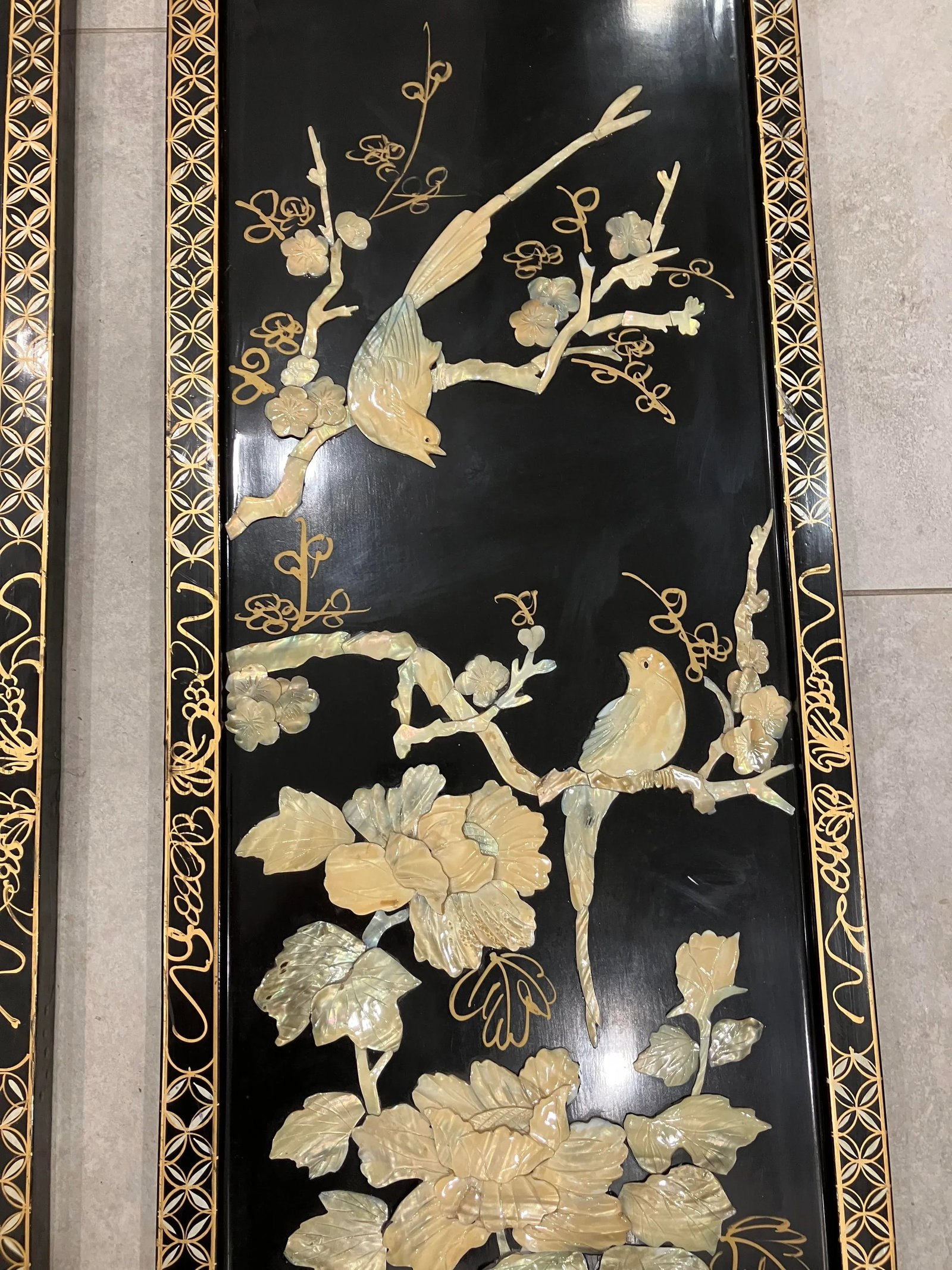 Pair of 1970s Chinese Mother of Pearl Inlay Panels - 5