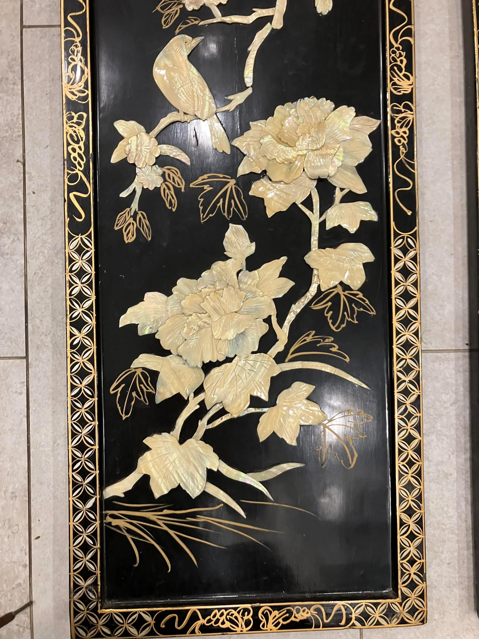 Pair of 1970s Chinese Mother of Pearl Inlay Panels - 7