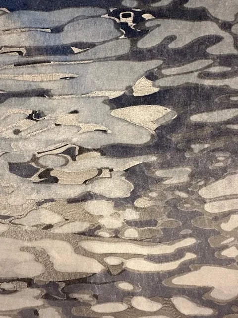 Great Plains Reflecting Pool Printed Velvet - Holly Hunt - 6 Plus Yards - 4