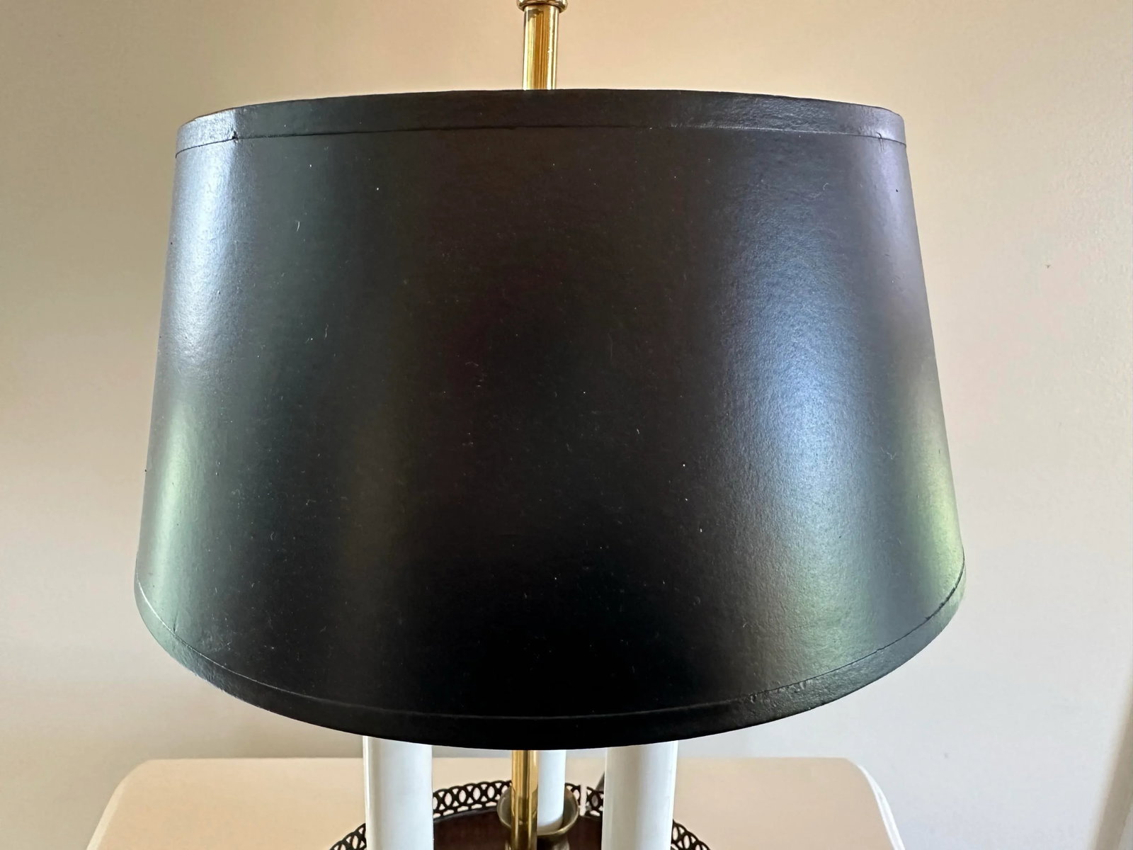 Vintage Knob Creek Bouillotte Three Candlestick Style Desk Lamp - 5