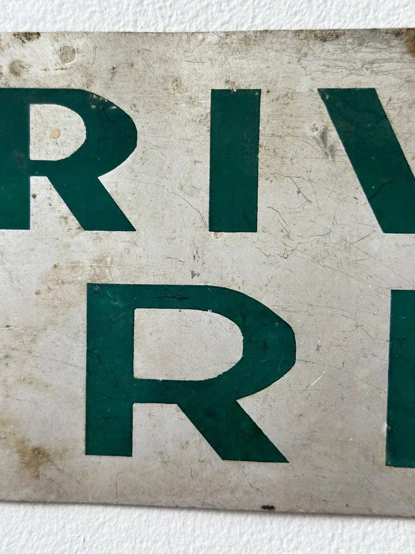 Vintage Art Deco "Private Drive" Sign, Circa 1930s/1940s - 10