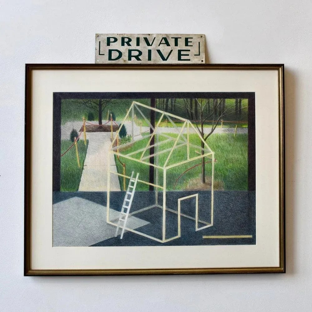 Vintage Art Deco "Private Drive" Sign, Circa 1930s/1940s - 2
