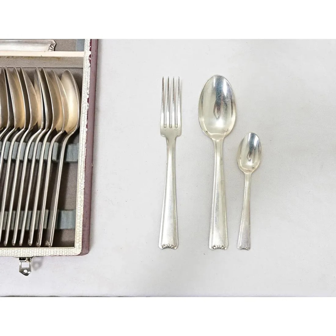Partial Silver Cutlery Service by Maison Ercuis - 36 Pieces - 4