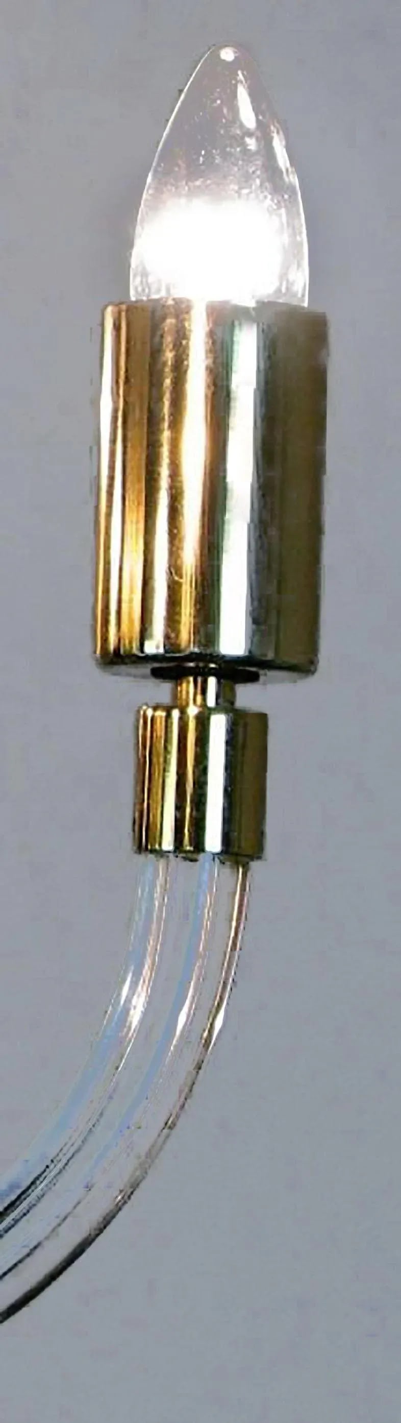 Peter Hamburger Brass and Acrylic Six-Arm Chandelier - 7