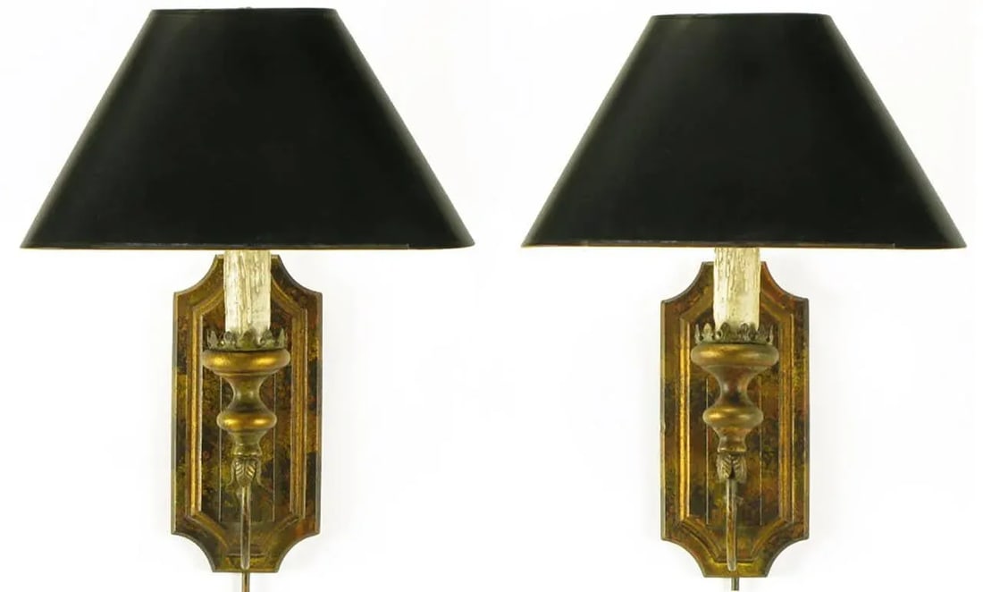 Renaissance Revival Parcel-Gilt Sconces - a Pair - 2