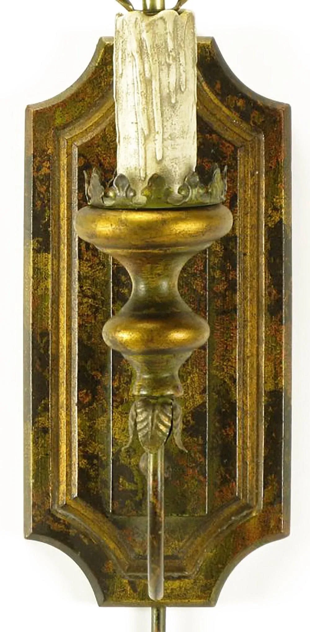 Renaissance Revival Parcel-Gilt Sconces - a Pair - 5