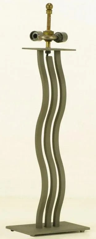 Post Modern Memphis Style S Curve Iron Table Lamp - 4