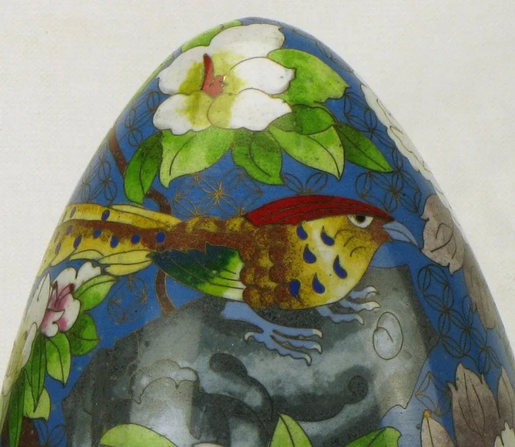 Colorful Cloisonne Eggs - a Pair - 10