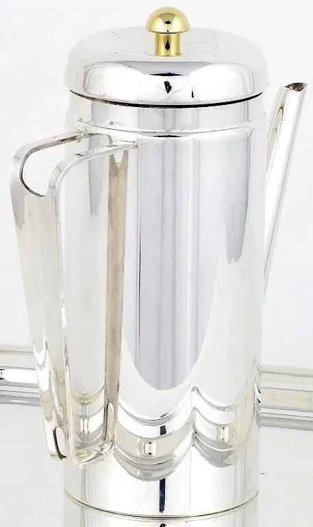 Pm Italian Silverplate & Brass Coffee Service - 5