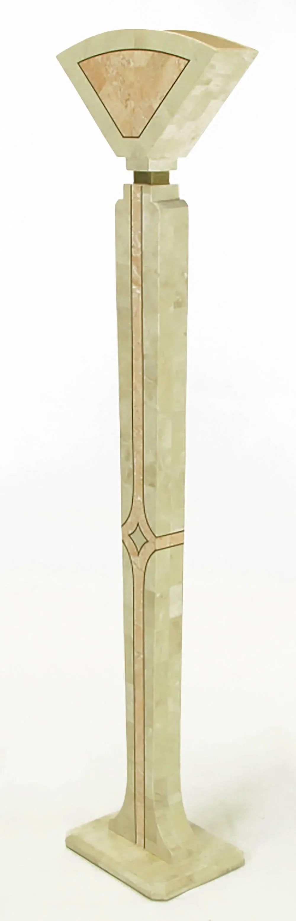 Tessellated Fossil Stone Floor Lamp by Robert Marcius for Casa Bique - 2