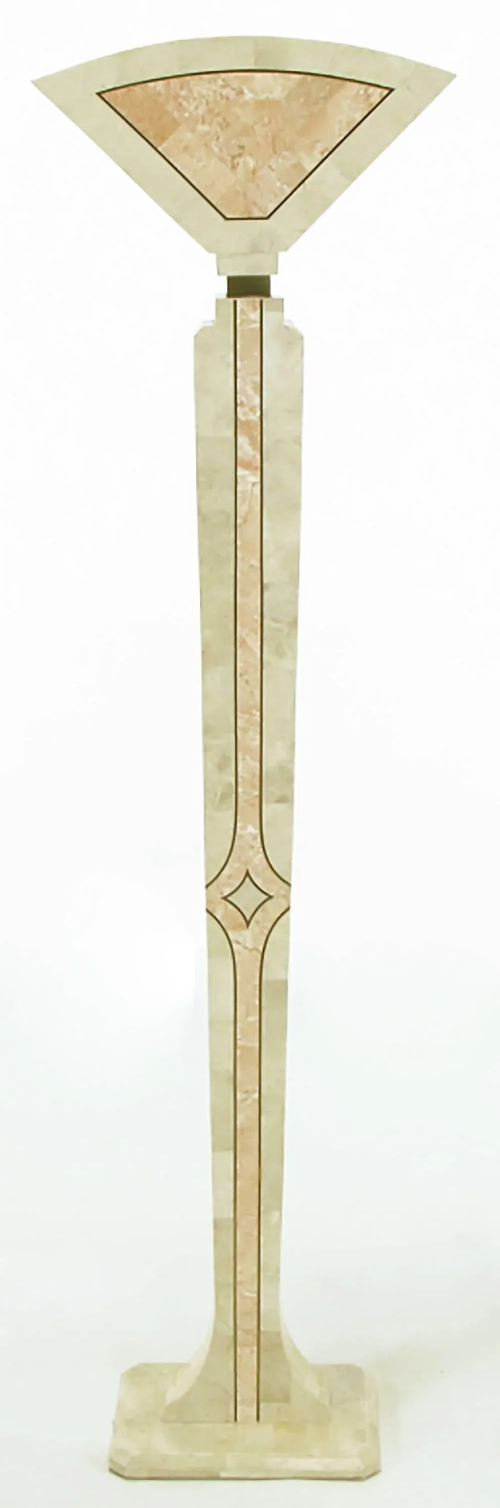 Tessellated Fossil Stone Floor Lamp by Robert Marcius for Casa Bique - 3