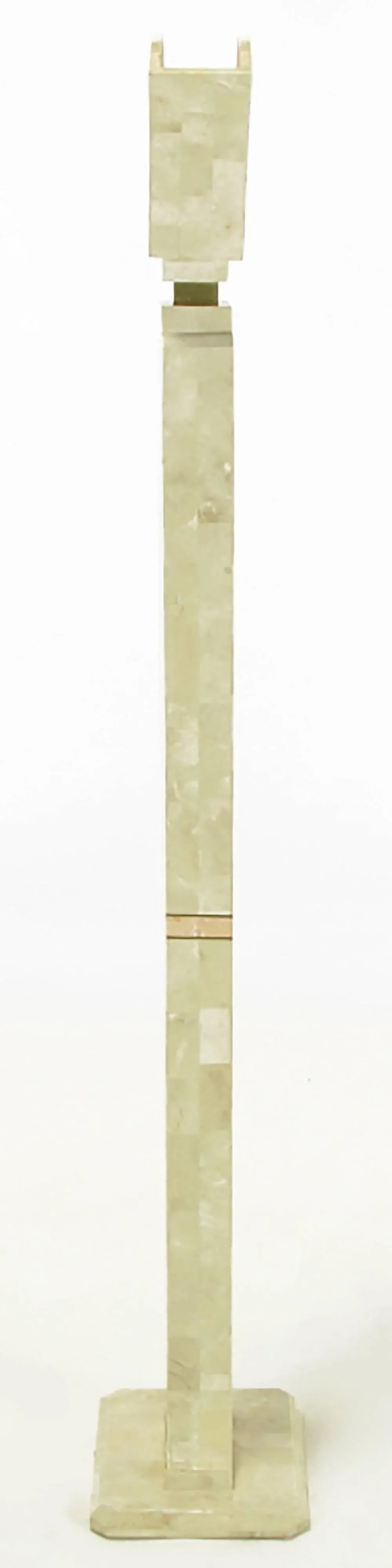 Tessellated Fossil Stone Floor Lamp by Robert Marcius for Casa Bique - 4